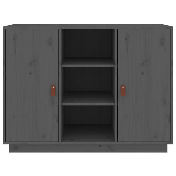 vidaXL Byrå grå 100x40x75 cm massiv furu Grå
