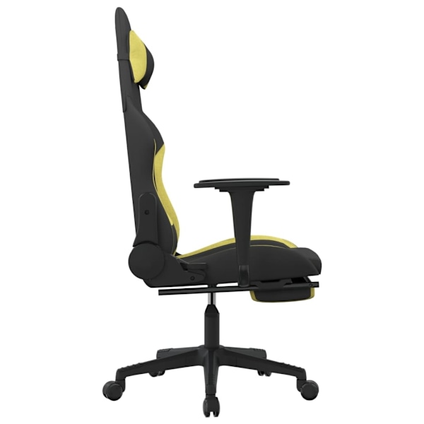 vidaXL Gamingstol med fotstöd och massage svart och ljusgrön tyg Grön
