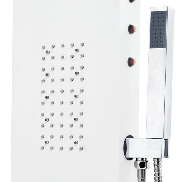 vidaXL Duschpanel aluminium 20x44x130 cm vit Vit