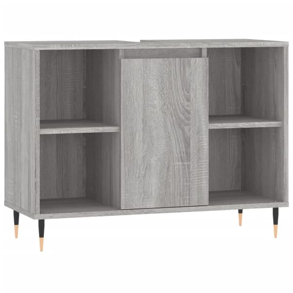 vidaXL Badrumsskåp grå sonoma 80x33x60 cm konstruerat trä Grå