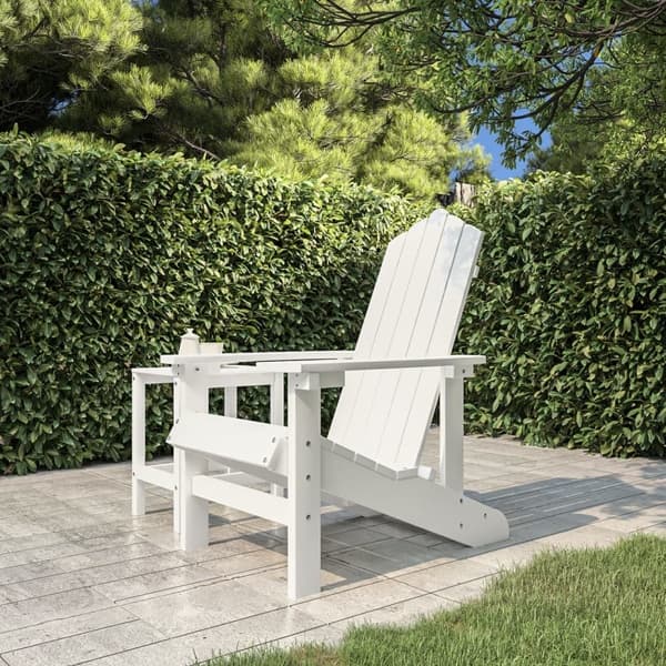 vidaXL Adirondackstol HDPE vit Vit