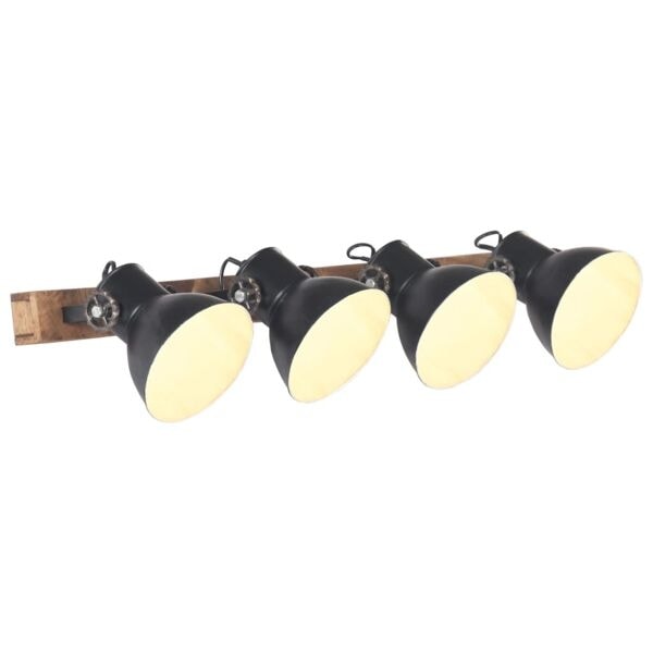vidaXL Industriell vägglampa svart 90x25 cm E27 Svart