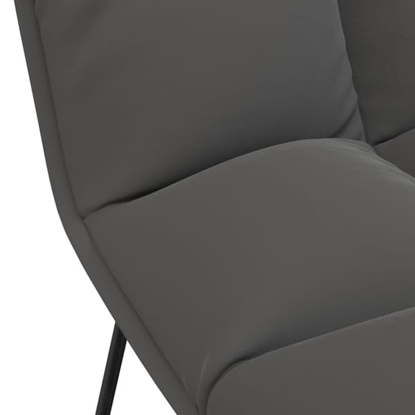 vidaXL Vilstol med metallram mörkgrå sammet grå