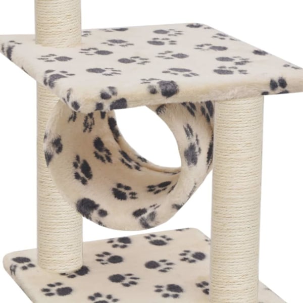 vidaXL Katt klösträd med klöspelare i sisal 65 cm tassavtryck beige Beige