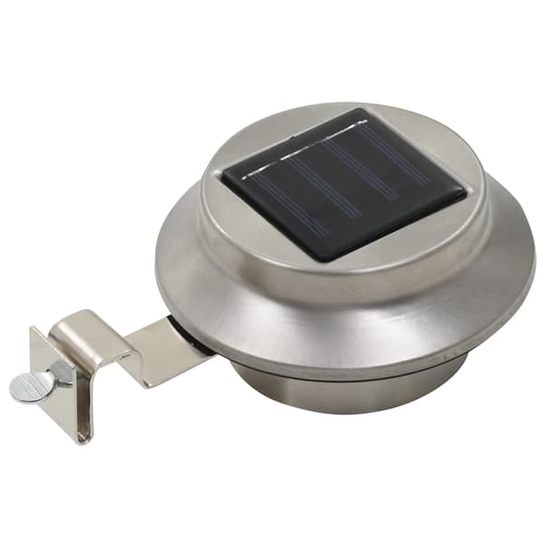 vidaXL Sollampa LED set 6 st rund 12 cm vit Silver