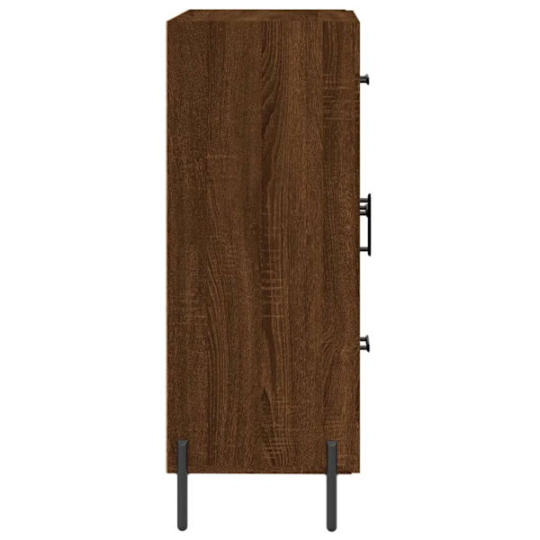 vidaXL Skänk brun ek 69,5x34x90 cm konstruerat trä Brun