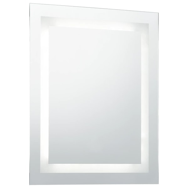 vidaXL Badrumsspegel LED med touch-sensor 60x80 cm Silver