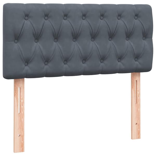 vidaXL Ramsäng med madrass mörkgrå 80x210 cm sammet Grå