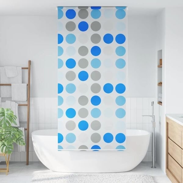 vidaXL Rullgardin för dusch 100x240 cm cirkel multifärg