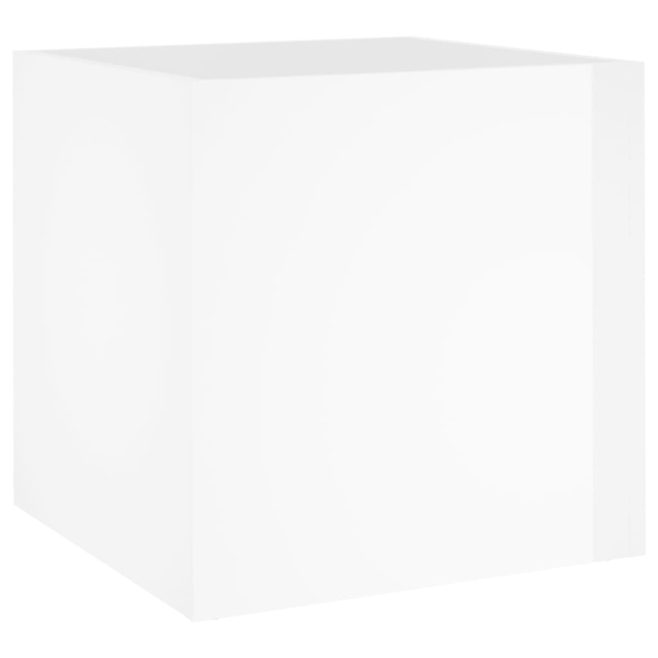 vidaXL Odlingslåda vit högglans 40x40x40 cm konstruerat trä Vit
