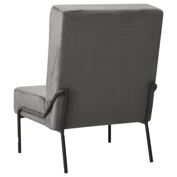 vidaXL Avkopplingsstol 65x79x87 cm mörkgrå sammet grå