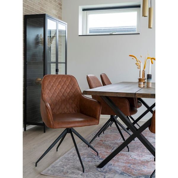 House Nordic Snurrbar matstol Ava brun Brun