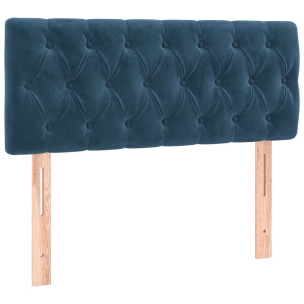 vidaXL Ramsäng med madrass mörkblå 90x190 cm sammet Blå