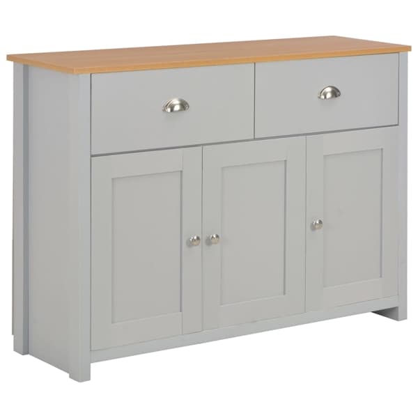 vidaXL Skänk grå 112x35x81 cm grå