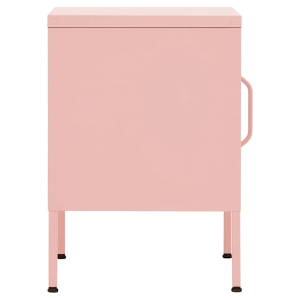 vidaXL Nattduksbord rosa 35x35x51 cm stål Rosa
