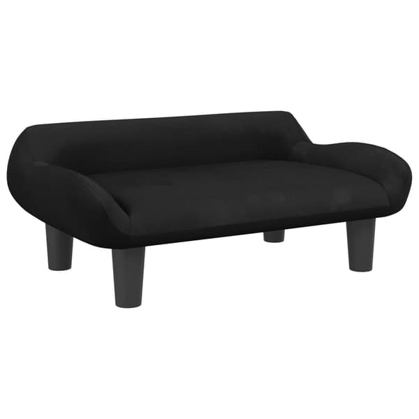 vidaXL Barnsoffa svart 70x40x24 cm sammet art