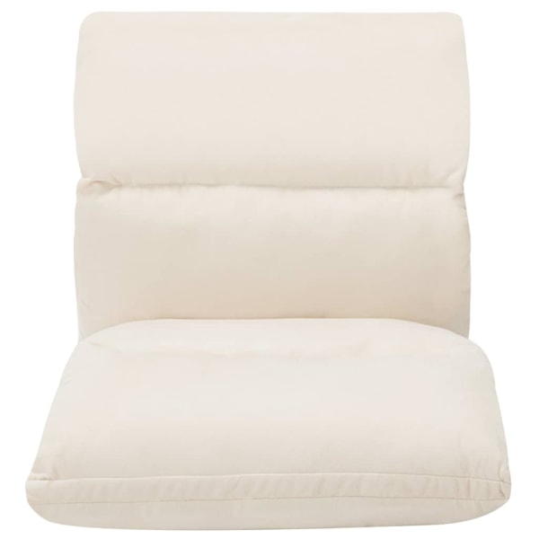 vidaXL Golvstol vikbar gräddvit mikrofiber Creme