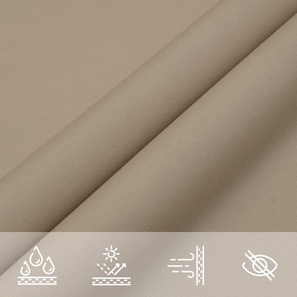 vidaXL Solsegel oxfordtyg rektangulärt 4x5 m taupe Taupe