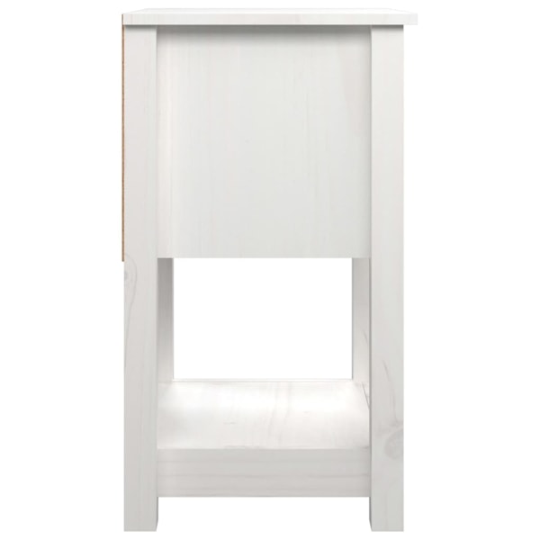 vidaXL Sängbord 2 st vit 40x35x61,5 cm massiv furu Vit