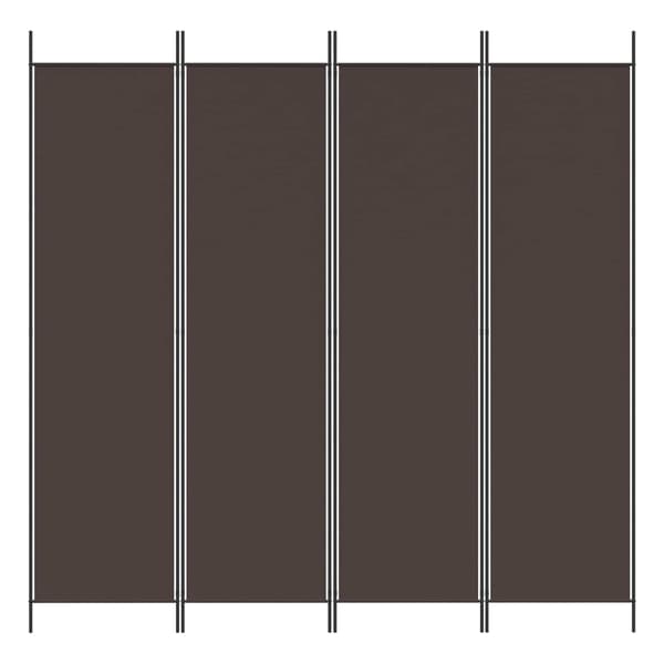 vidaXL Rumsavdelare 4 paneler brun 200x200 cm tyg Brun