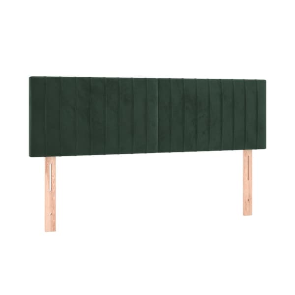 vidaXL Ramsäng med madrass mörkgrön 140x190 cm sammet Grön