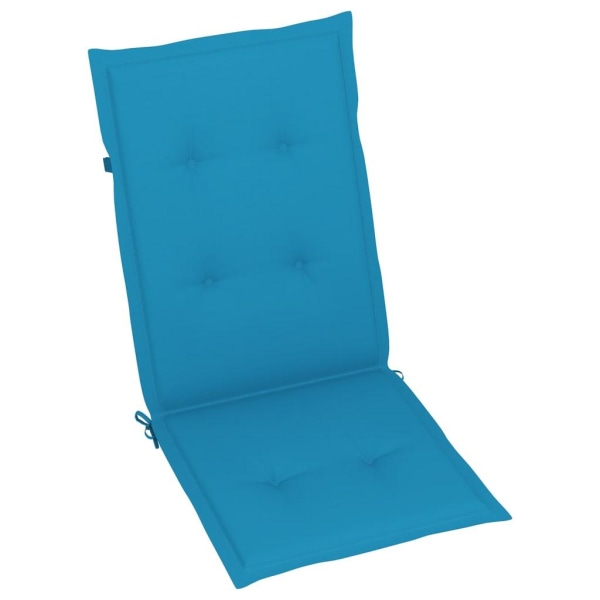vidaXL Stolsdynor för trädgården 4 st 120x50x3 cm blå Blå