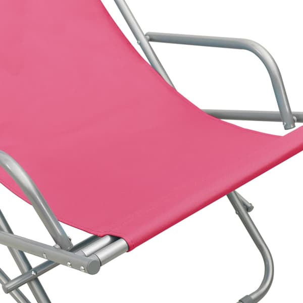 vidaXL Gungstolar 2 st stål rosa Rosa