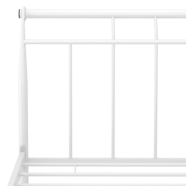 vidaXL Sängram vit metall 160x200 cm Vit