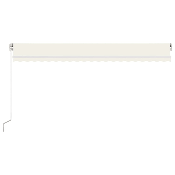 vidaXL Markis manuellt infällbar 500x300 cm gräddvit Creme