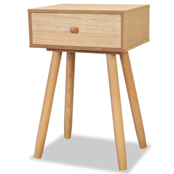 vidaXL Sängbord 2 st massiv furu 40x30x61 cm brun Brun