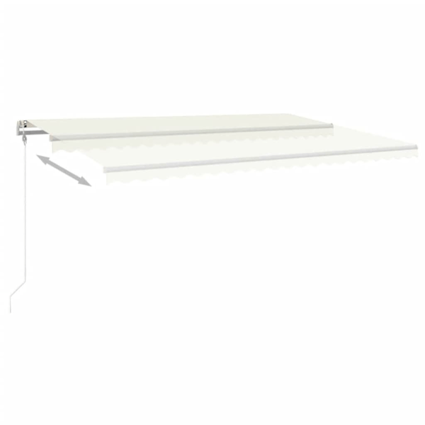 vidaXL Markis automatiskt infällbar 500x350 cm gräddvit Creme