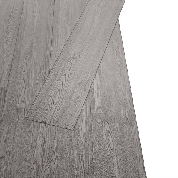 vidaXL Självhäftande PVC-golvbrädor 2,51 m² 2 mm mörkgrå grå