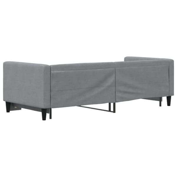 vidaXL Dagbädd utdragbar ljusgrå 80x200 cm tyg Grå