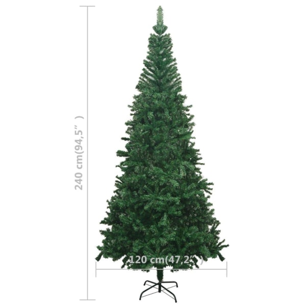 vidaXL Julgran konstgjord L 240 cm grön Grön