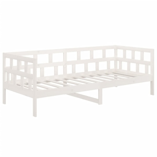vidaXL Dagbädd vit massiv furu 90x190 cm Vit