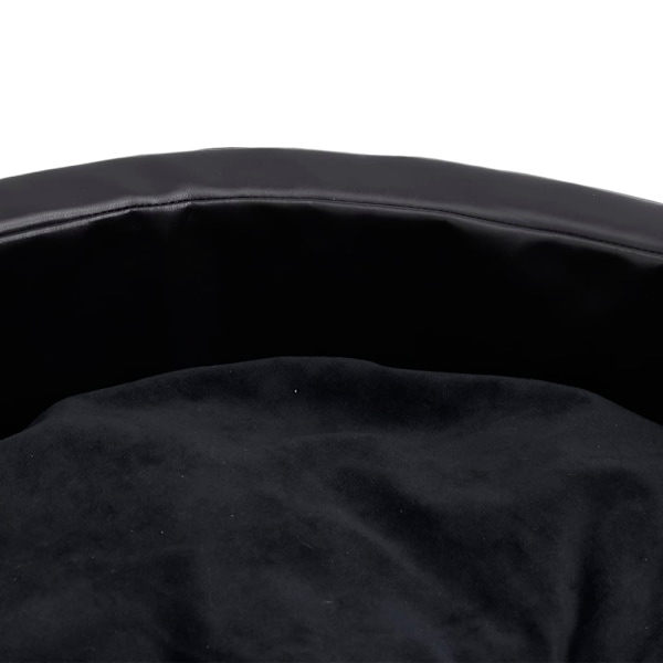 vidaXL Hundbädd svart 79x70x19 cm plysch och konstläder Svart