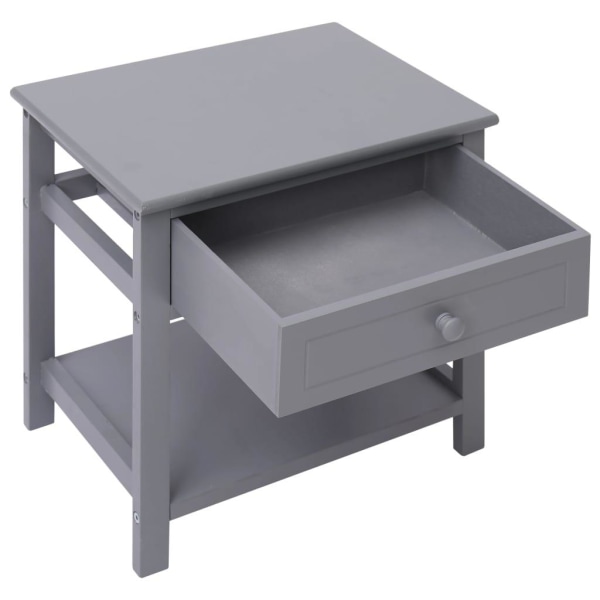 vidaXL Sängbord 2 st grå 40x29x42 cm paulownia grå