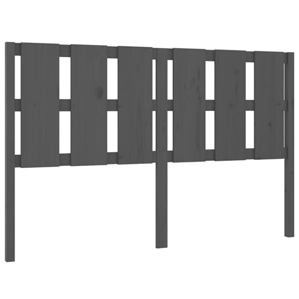 vidaXL Sänggavel grå 155,5x4x100 cm massiv furu Grå