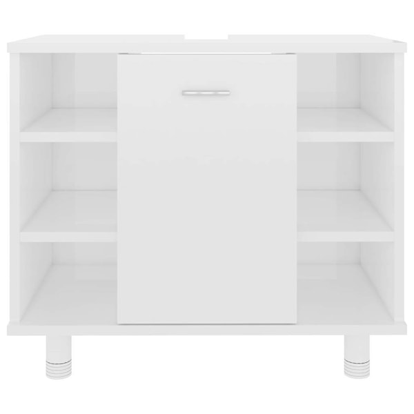 vidaXL Badrumsskåp vit högglans 60x32x53,5 cm konstruerat trä Vit