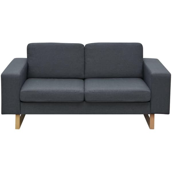 vidaXL Set med 2-sits- och 3-sitssoffa mörkgrå grå