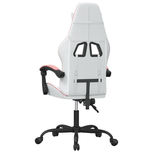 vidaXL Gamingstol vit och rosa konstläder Rosa