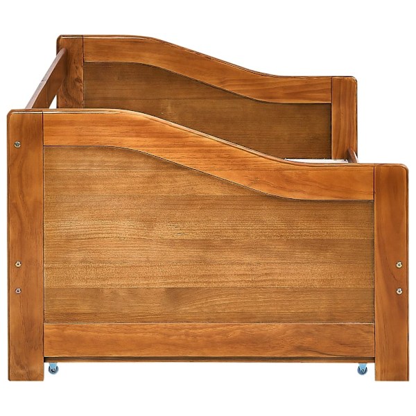 vidaXL Bäddsoffa ram utan madrass honungsbrun 90x200 cm Brun