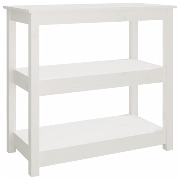 vidaXL Konsolbord vit 80x40x74 cm massiv furu Vit