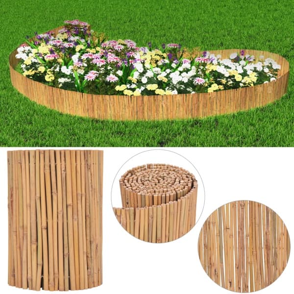 vidaXL Staket bambu 500x30 cm Brun