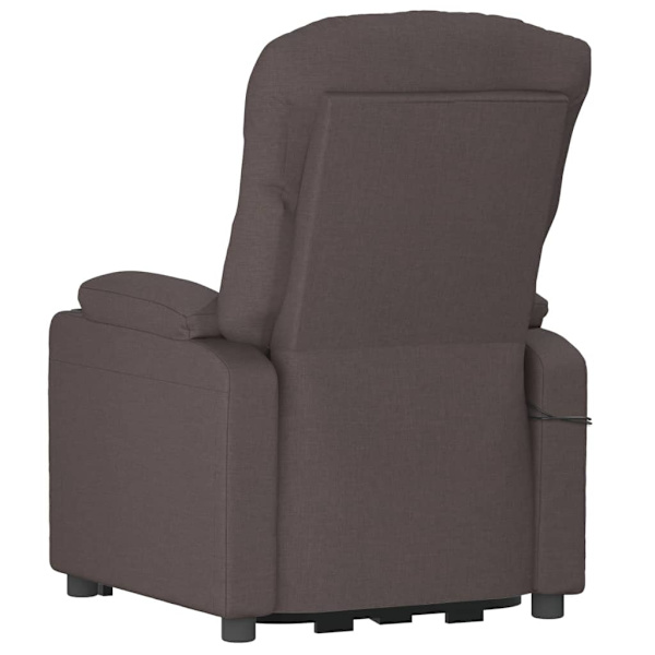 vidaXL Elektrisk massagefåtölj mörkbrun tyg Brun