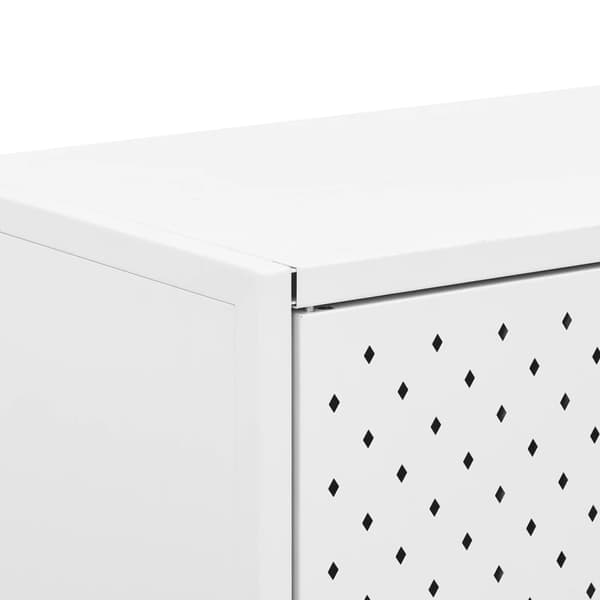 vidaXL Skänk vit 105x35x75 cm stål Vit