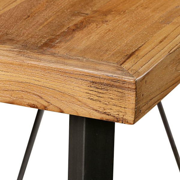 vidaXL Barbord massiv återvunnen teak 150x70x106 cm Brun