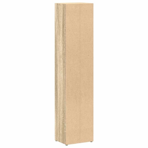 vidaXL CD-hyllor 2 st sonoma-ek 21x16x93,5 cm spånskiva Brun