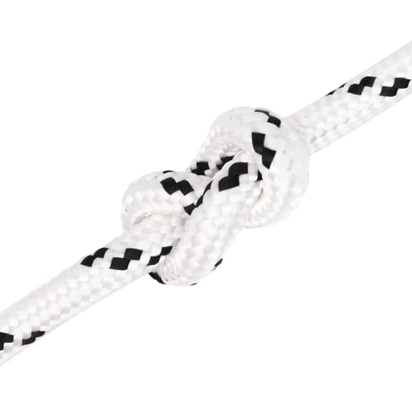 vidaXL Båtlina flätad vit 12 mm x 100 m polyester Vit