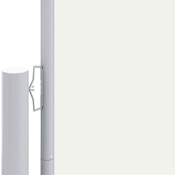 vidaXL Infällbar sidomarkis 200x600 cm gräddvit Creme